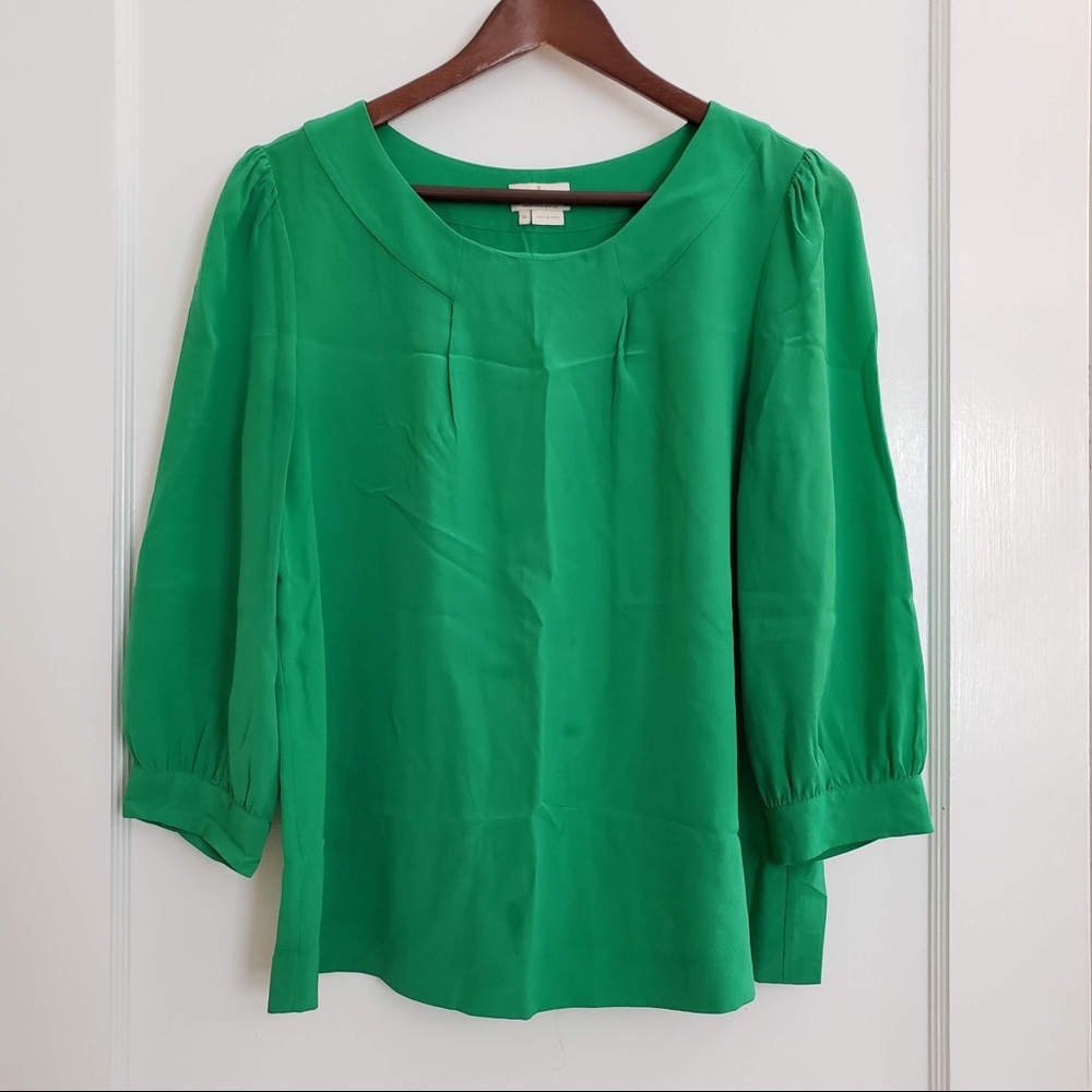 Kate Spade Green Long-Sleeved Blouse
